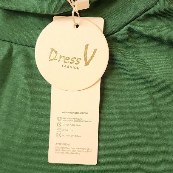 NWT Green Turtleneck Dress - Picture 6 of 6
